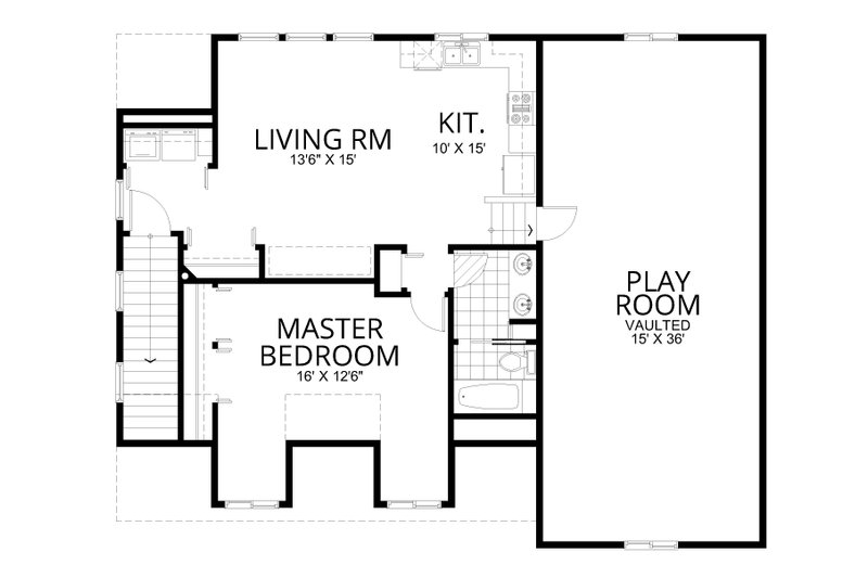 Home Plan - Floor Plan - Upper Floor for Craftsman House Plan #112-188 - 1 bed, 1 bath