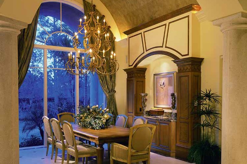 Architectural House Design - Interior - Dining Room for Mediterranean House Plan #930-319 - 3 bed, 4.5 bath
