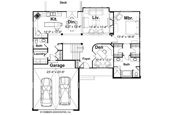 Floor Plan - Main Floor for European House Plan #928-153 - 3 bed, 2.5 bath