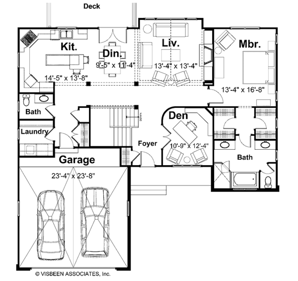 Architectural House Design - European Floor Plan - Main Floor Plan #928-153