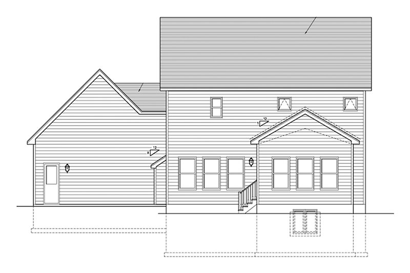 Dream House Plan - Exterior - Rear Elevation for Traditional House Plan #1010-119 - 3 bed, 2.5 bath