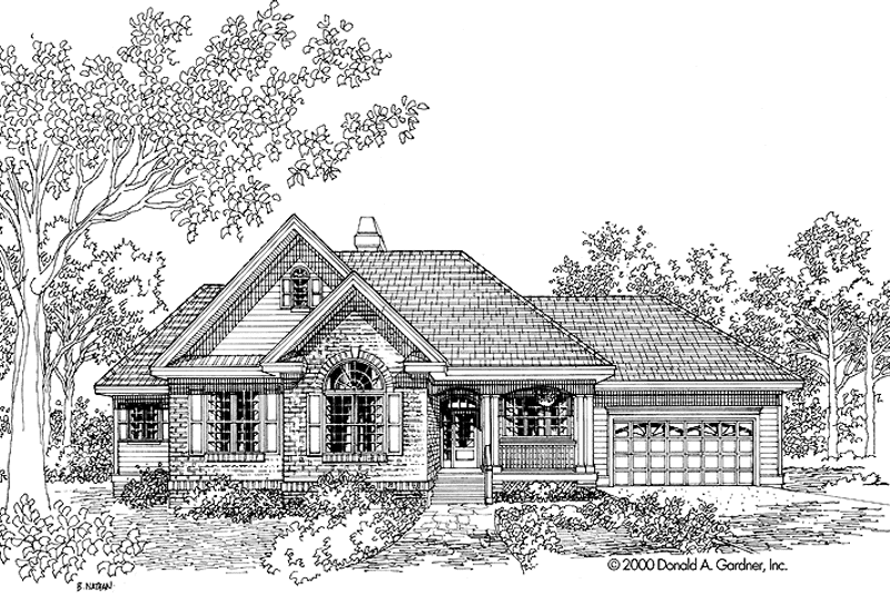 Home Plan - Exterior - Front Elevation 3 for Ranch House Plan #929-631 - 3 bed, 2 bath