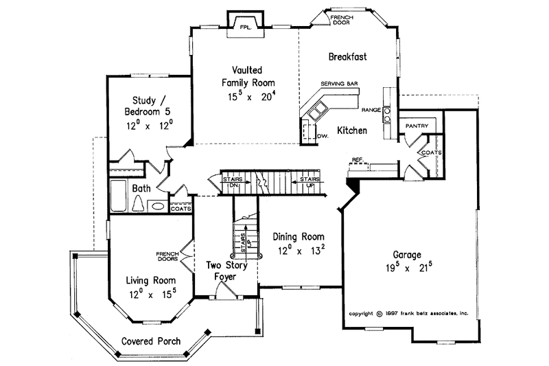 Home Plan - Floor Plan - Main Floor for Traditional House Plan #927-201 - 5 bed, 4 bath