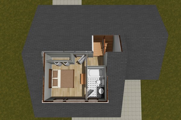 House Blueprint - Cottage Floor Plan - Upper Floor Plan #513-2390