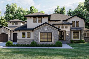 European Exterior - Front Elevation Plan #455-160