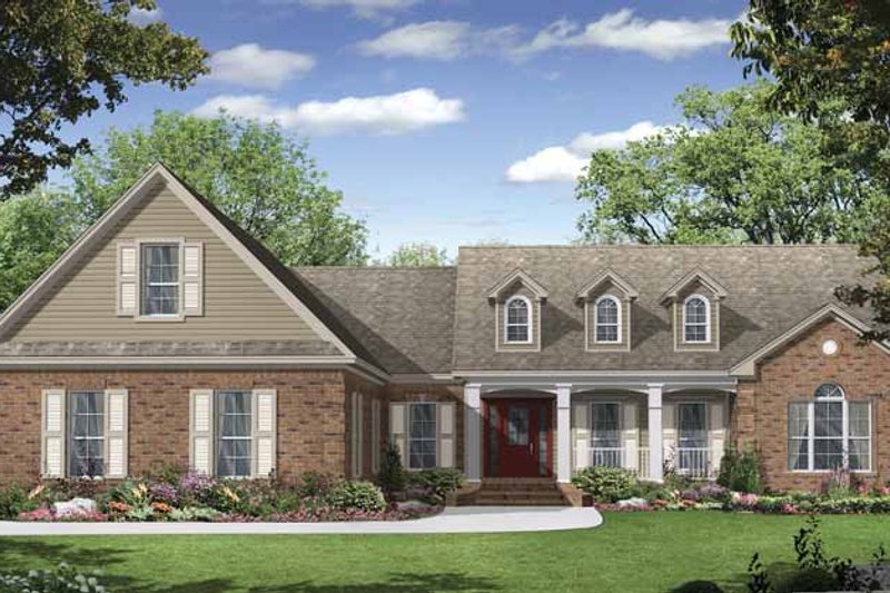 Architectural House Design - Country Exterior - Front Elevation Plan #21-423