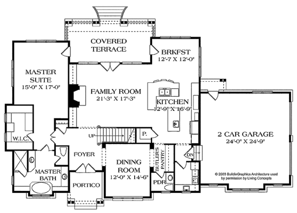 Home Plan - Craftsman Floor Plan - Main Floor Plan #453-445