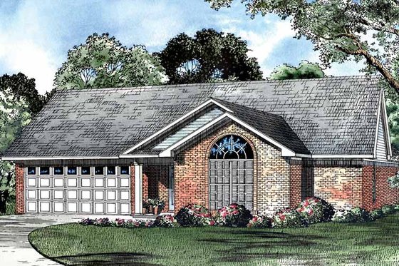 Exterior - Front Elevation 3 for Ranch House Plan #17-3061 - 3 bed, 2 bath