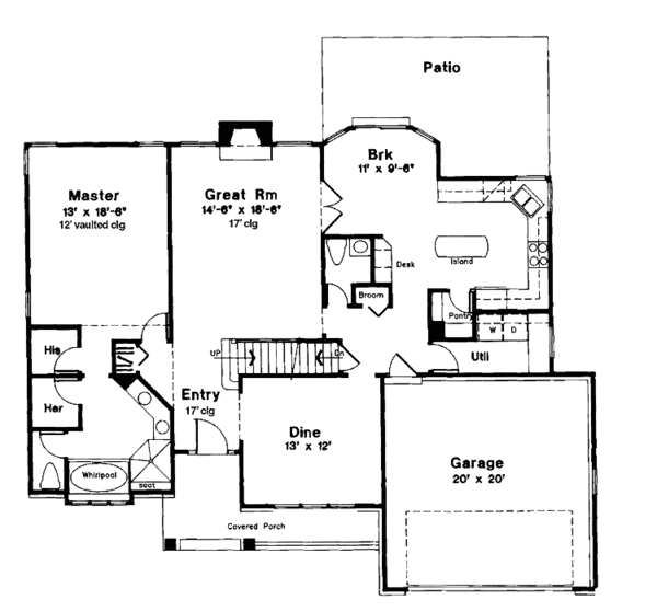 Home Plan - Traditional Floor Plan - Main Floor Plan #300-142