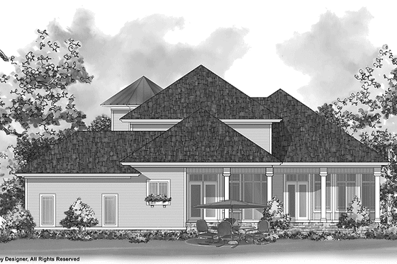 Exterior - Rear Elevation for Victorian House Plan #930-236 - 4 bed, 3.5 bath