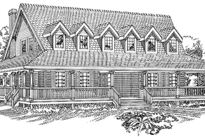 Home Plan - Exterior - Front Elevation for Country House Plan #47-1000 - 3 bed, 2.5 bath