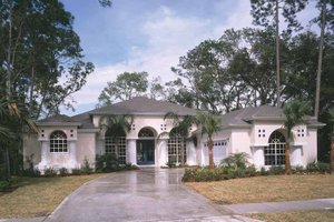 Home Plan - Exterior - Front Elevation for Mediterranean House Plan #417-651 - 4 bed, 3 bath