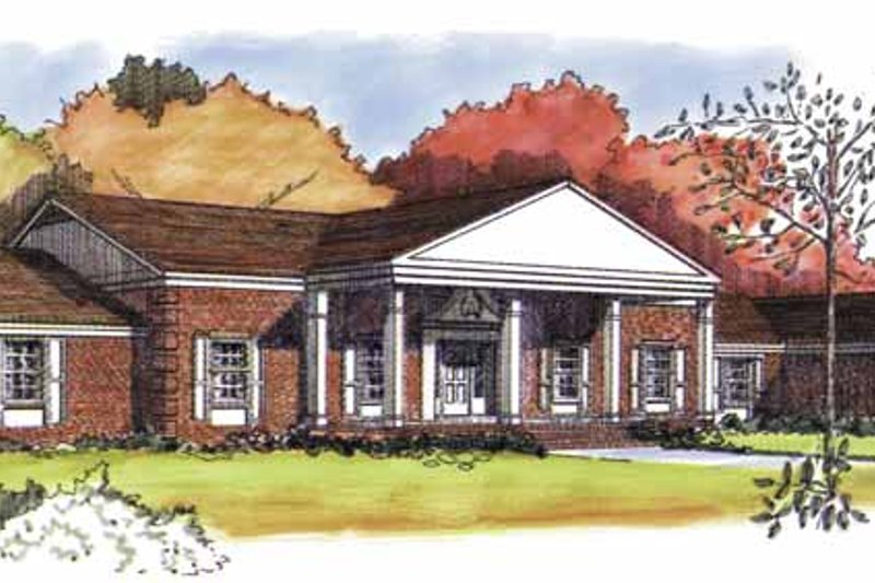 Dream House Plan - Classical Exterior - Front Elevation Plan #320-776