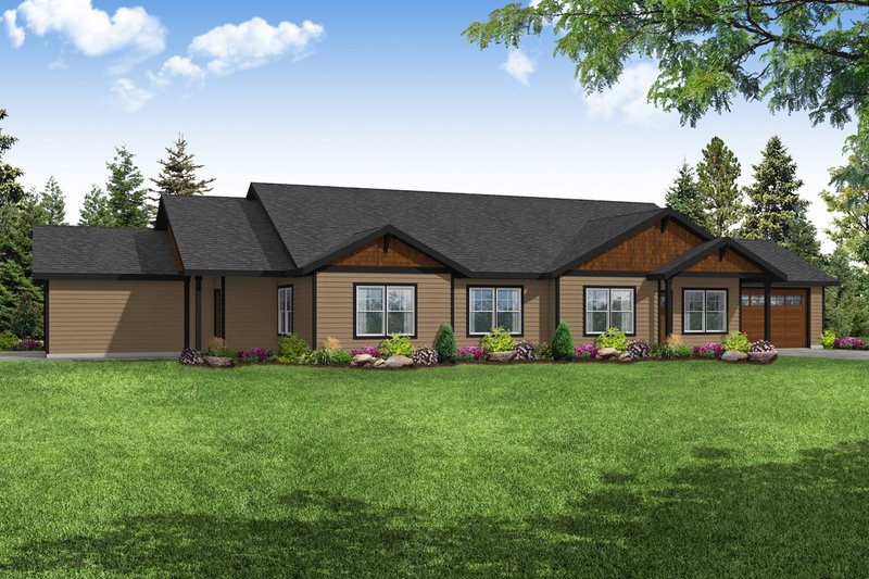 Architectural House Design - Craftsman Exterior - Front Elevation Plan #124-1269