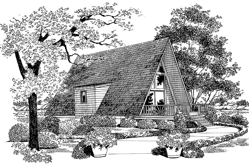 Architectural House Design - Exterior - Front Elevation Plan #72-544
