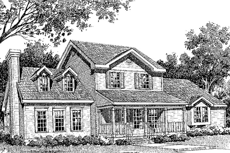 Home Plan - Exterior - Front Elevation 3 for Country House Plan #314-239 - 4 bed, 2.5 bath