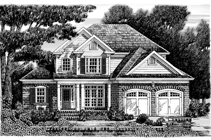 Home Plan - Exterior - Front Elevation 3 for Colonial House Plan #927-870 - 4 bed, 2.5 bath