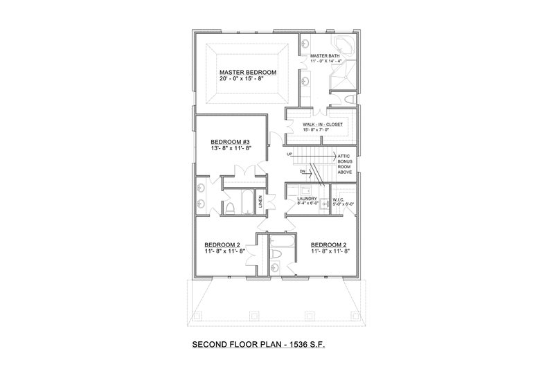 Architectural House Design - Floor Plan - Upper Floor for Craftsman House Plan #30-341 - 4 bed, 4.5 bath