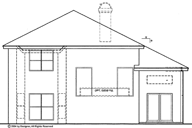 Home Plan - Exterior - Rear Elevation for Mediterranean House Plan #417-489 - 4 bed, 2.5 bath