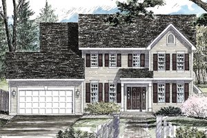 Colonial Exterior - Front Elevation Plan #316-291