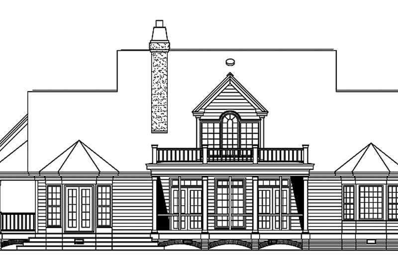 Dream House Plan - Exterior - Rear Elevation for Country House Plan #929-218 - 4 bed, 3 bath