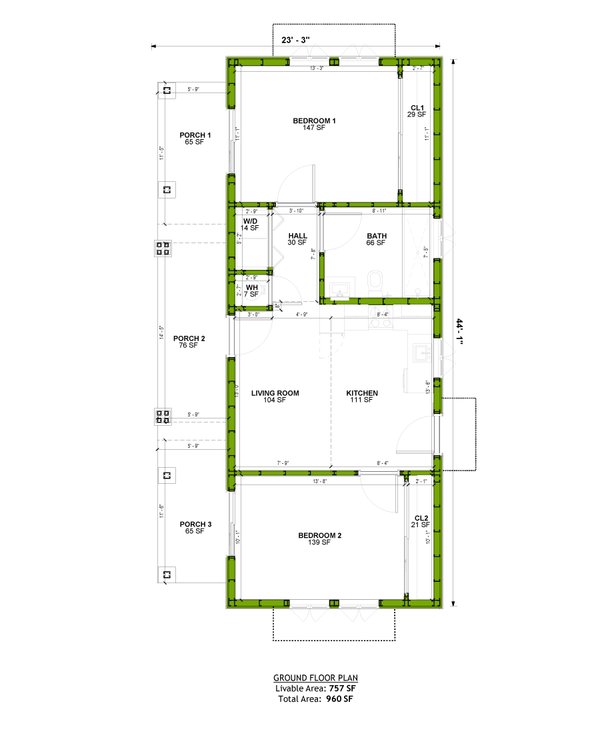 Craftsman Floor Plan - Main Floor Plan #1106-191