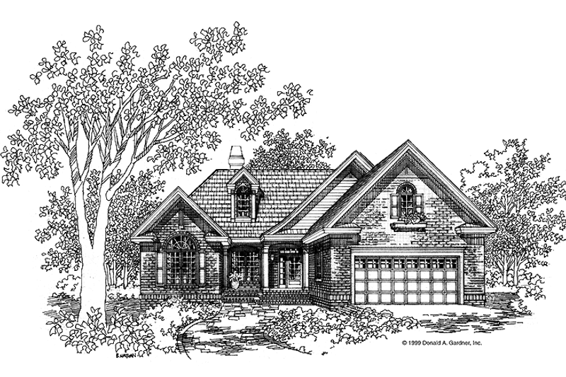 Architectural House Design - Ranch Exterior - Front Elevation Plan #929-508