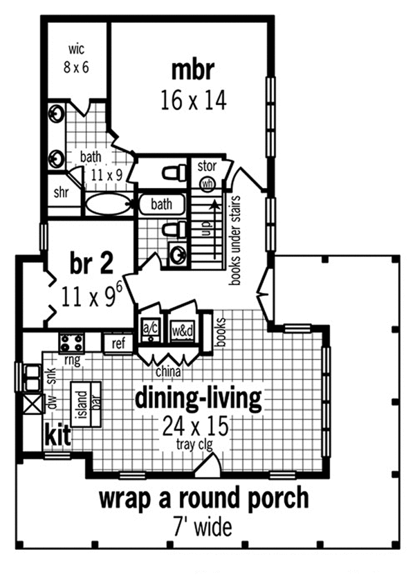 Home Plan - Country Floor Plan - Main Floor Plan #45-533