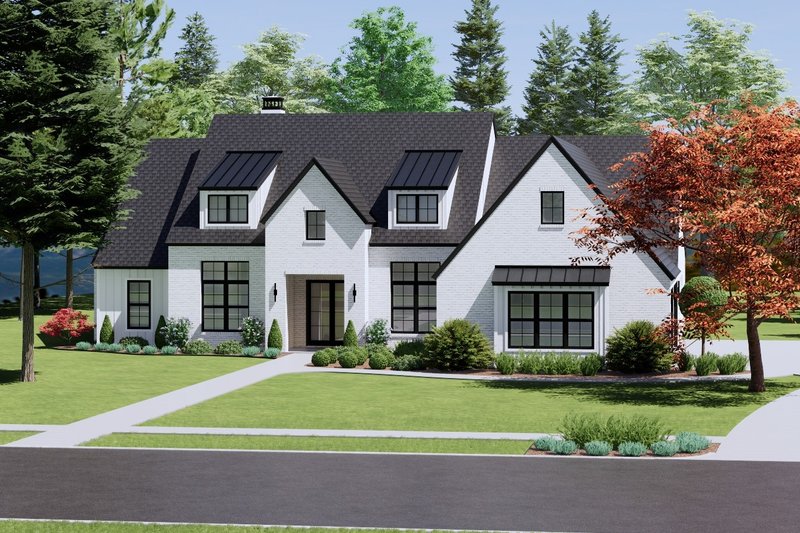 House Plan Design - Exterior - Front Elevation 5 for European House Plan #1096-52 - 4 bed, 4.5 bath