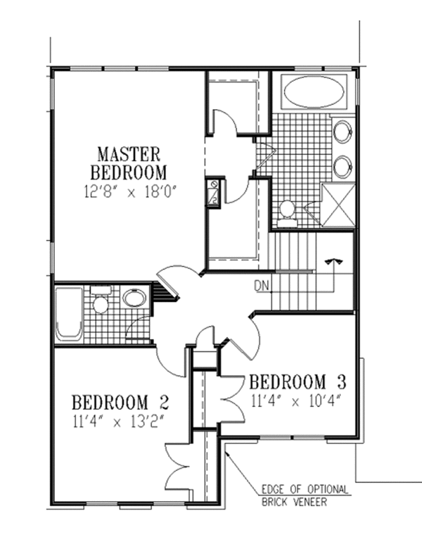House Design - European Floor Plan - Upper Floor Plan #953-99