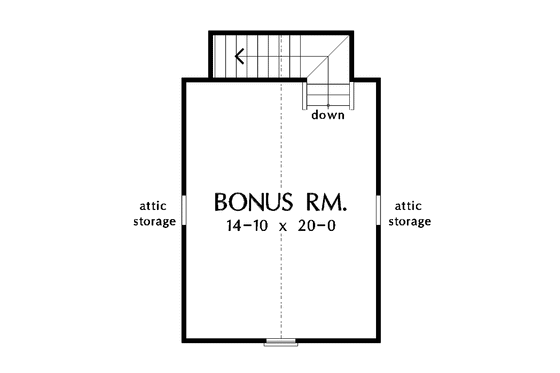 Floor Plan - Other Floor for Ranch House Plan #929-420 - 3 bed, 2 bath