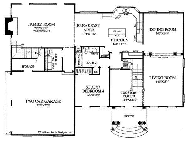 Architectural House Design - Classical Floor Plan - Main Floor Plan #137-321