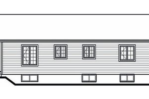 Exterior - Rear Elevation for Ranch House Plan #23-857 - 3 bed, 1 bath