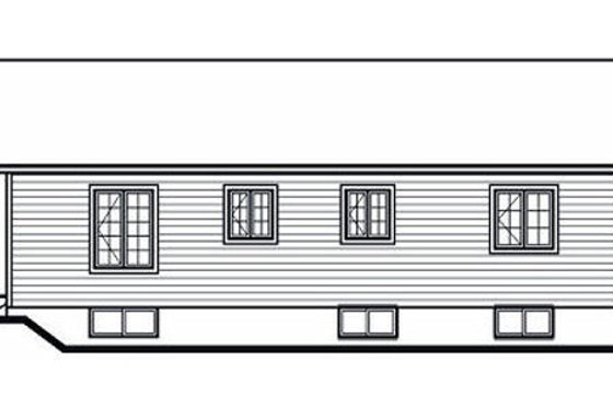 Exterior - Rear Elevation for Ranch House Plan #23-857 - 3 bed, 1 bath