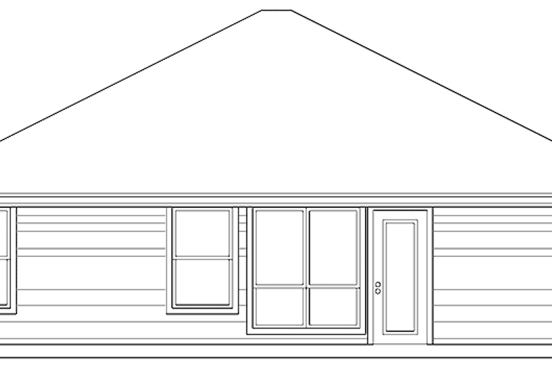 Dream House Plan - Exterior - Rear Elevation for Ranch House Plan #84-642 - 3 bed, 2 bath
