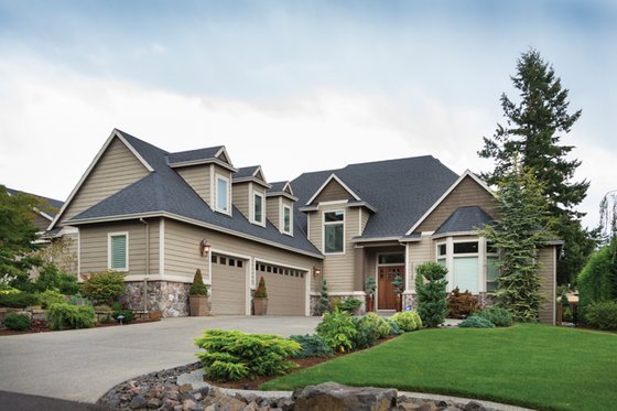 Exterior - Front Elevation 3 for Colonial House Plan #48-829 - 4 bed, 3.5 bath