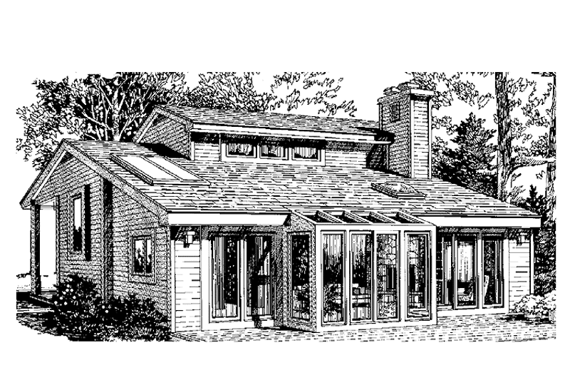 Dream House Plan - Exterior - Rear Elevation 3 for Contemporary House Plan #314-243 - 3 bed, 2 bath