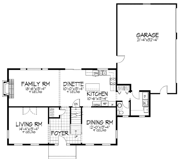 Home Plan - Classical Floor Plan - Main Floor Plan #51-834
