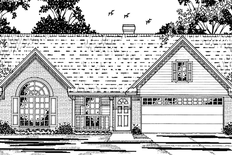 Home Plan - Country Exterior - Front Elevation Plan #42-587