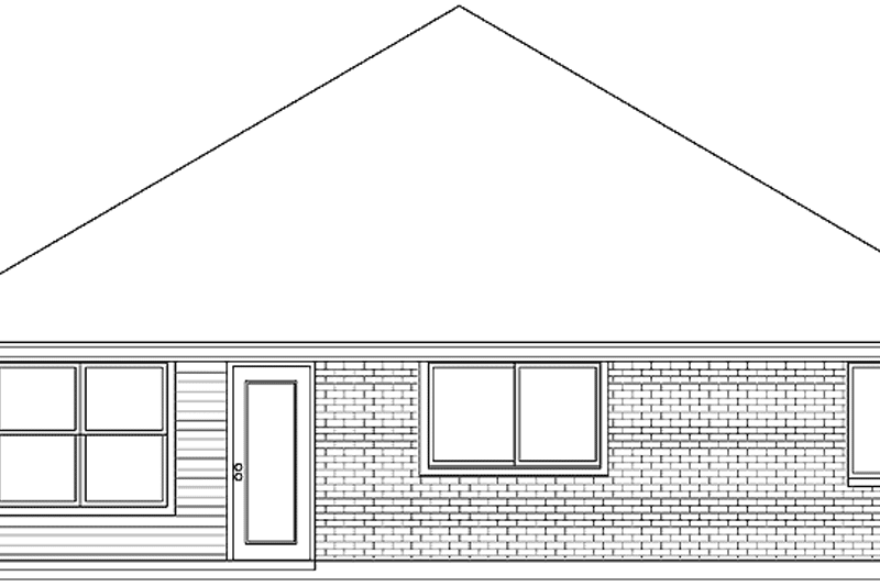 Home Plan - Exterior - Rear Elevation for Traditional House Plan #84-748 - 3 bed, 2 bath