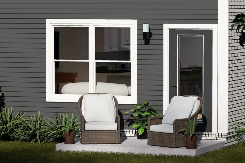 Home Plan - Exterior - Other Elevation 4 for Modern House Plan #513-2492 - 2 bed, 2.5 bath