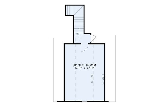 Floor Plan - Upper Floor for European House Plan #17-2488 - 3 bed, 2.5 bath
