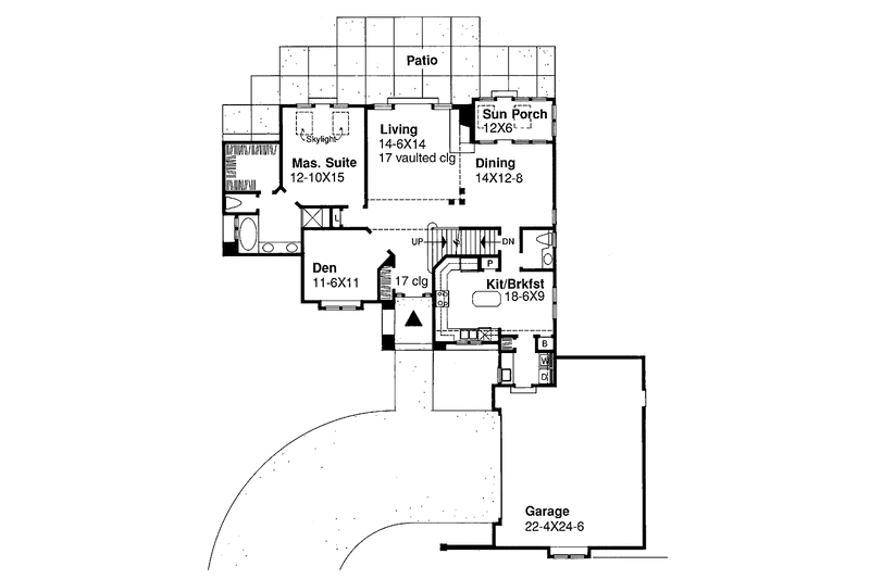 Home Plan - Floor Plan - Main Floor for Traditional House Plan #320-759 - 3 bed, 2.5 bath