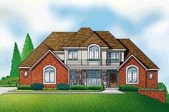 Exterior - Front Elevation for Traditional House Plan #67-298 - 4 bed, 3 bath