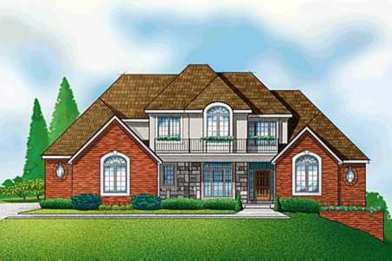Traditional Style House Plan - 4 Beds 3 Baths 3735 Sq/Ft Plan #67-298