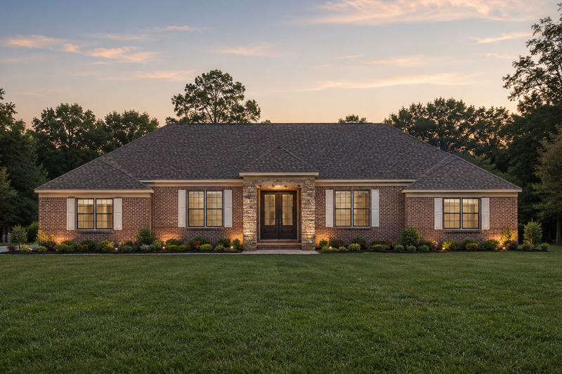 House Blueprint - Exterior - Front Elevation 4 for Country House Plan #932-1443 - 3 bed, 3 bath