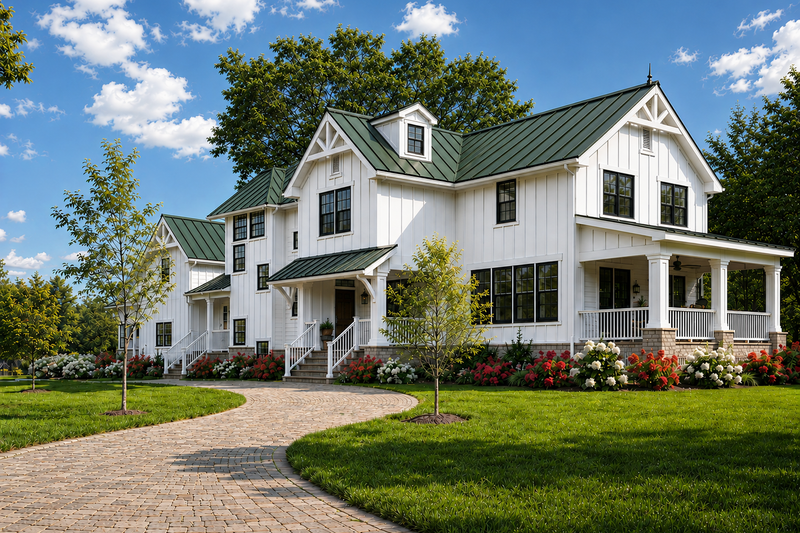 House Plan Design - Exterior - Front Elevation 3 for Farmhouse House Plan #928-460 - 4 bed, 2.5 bath