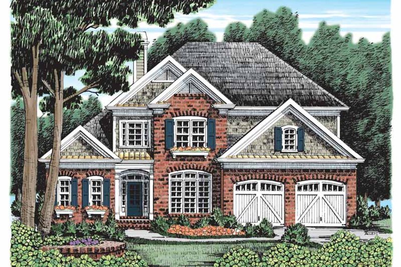 House Blueprint - Country Exterior - Front Elevation Plan #927-918