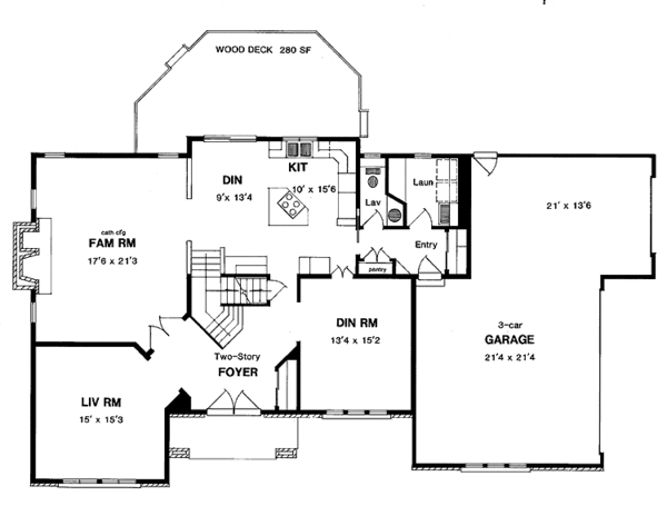 Home Plan - Contemporary Floor Plan - Main Floor Plan #316-226