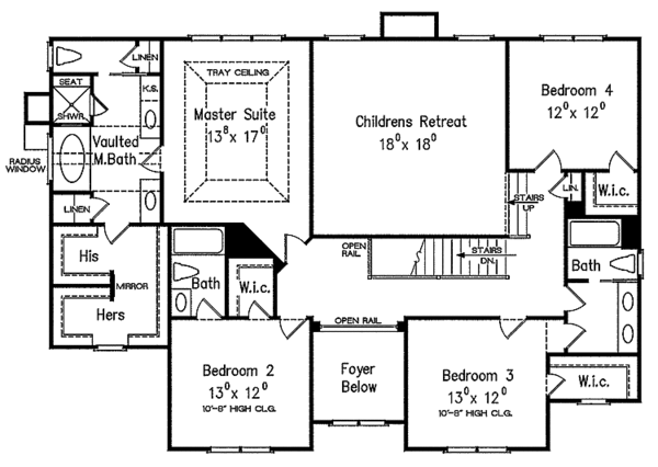 Dream House Plan - Craftsman Floor Plan - Upper Floor Plan #927-325